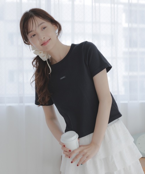 3.3 Field Trip (3.3フィールドトリップ)の「3.3 Field Trip/ロゴタイトミニT(Tシャツ/カットソー・レディース・ブラック/ホワイト/チャコール/ネイビー・FREE)」の3枚目の写真