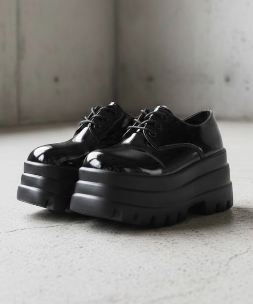 LOVEHUNTER（ラブハンター）の「軽量厚底 トリプルソール レースアップシューズ（ドレスシューズ・レディース・ブラック系2/ブラック系1/ブラック系3/ブラック系4・SS/S/M/L/LL/3L）」の3枚目の写真