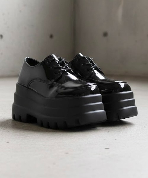 LOVEHUNTER（ラブハンター）の「軽量厚底 トリプルソール レースアップシューズ（ドレスシューズ・レディース・ブラック系2/ブラック系1/ブラック系3/ブラック系4・SS/S/M/L/LL/3L）」の4枚目の写真
