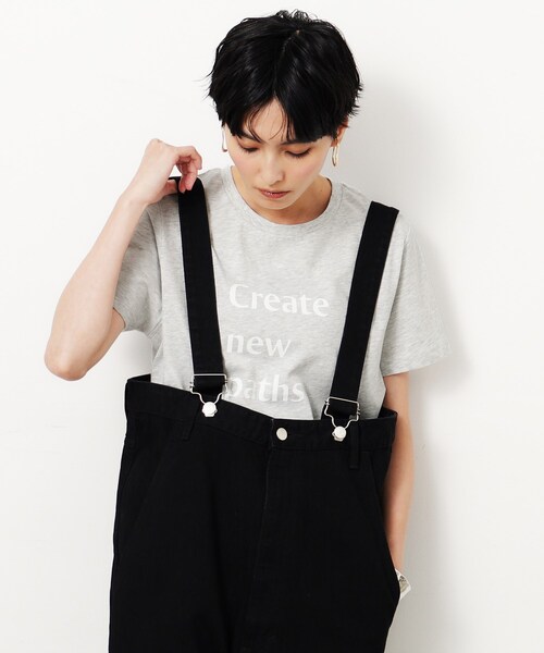 OPAQUE.CLIP（オペークドットクリップ）の「◆ロゴプリントTシャツ【洗濯機洗い可】（Tシャツ/カットソー・レディース・グレー/ライトグレー/ホワイト・00）」の16枚目の写真