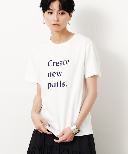 OPAQUE.CLIP（オペークドットクリップ）の「◆ロゴプリントTシャツ【洗濯機洗い可】（Tシャツ/カットソー・レディース・グレー/ライトグレー/ホワイト・00）」の6枚目の写真