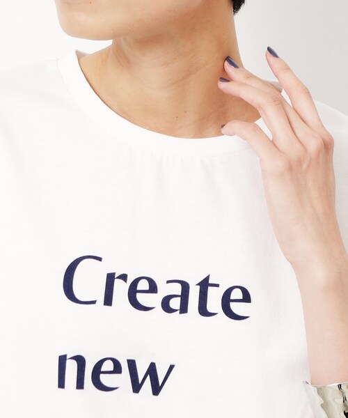 OPAQUE.CLIP（オペークドットクリップ）の「◆ロゴプリントTシャツ【洗濯機洗い可】（Tシャツ/カットソー・レディース・グレー/ライトグレー/ホワイト・00）」の13枚目の写真