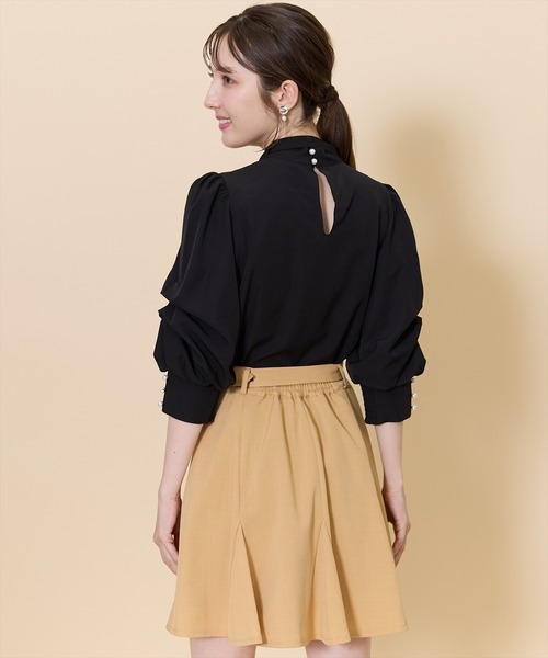 SWINGLE（スウィングル）の「デザイン接ぎフレアミニスカート（スカート・レディース・ブラウン/イエロー/ネイビー・SMALL/MEDIUM）」の10枚目の写真