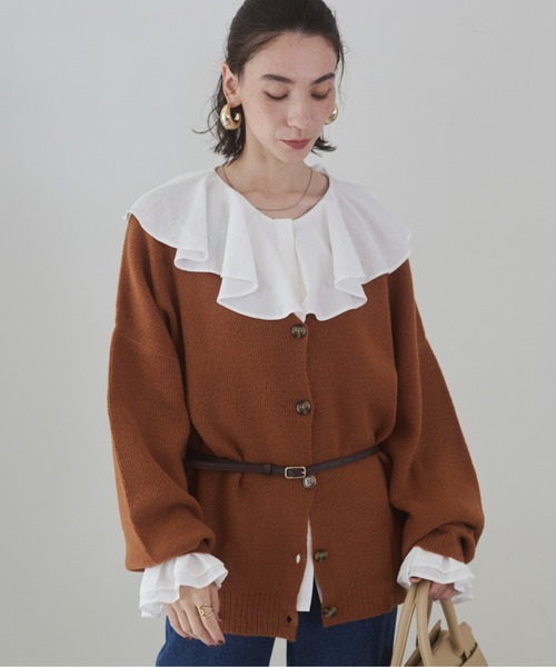 Angie様 オーバーサイズ Vネック カーディガン（カーディガン/ボレロ）｜ANGIE