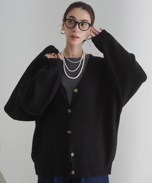 angie出品 セール】オーバーサイズ Vネック カーディガン（カーディガン