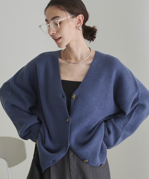 ANGIE（アンジー）の「オーバーサイズ Vネック カーディガン