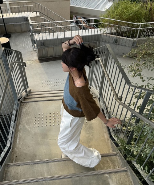 shesame（シーセム）の「shaggy knit（ニット/セーター・レディース・レッド/ネイビー/ブルー・LARGE/MEDIUM）」の7枚目の写真