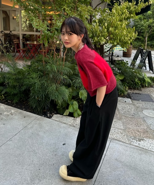 shesame（シーセム）の「shaggy knit（ニット/セーター・レディース・レッド/ネイビー/ブルー・LARGE/MEDIUM）」の13枚目の写真