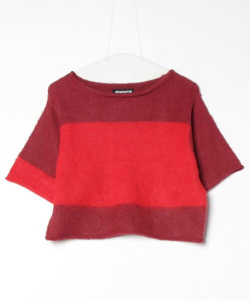shesame（シーセム）の「shaggy knit（ニット/セーター・レディース・レッド/ネイビー/ブルー・LARGE/MEDIUM）」の16枚目の写真