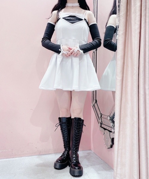 lilLilly（リルリリー）の「リボンアームウォーマーベアトップス（その他トップス・レディース・グレー/ホワイト/ブラック・FREE）」の12枚目の写真