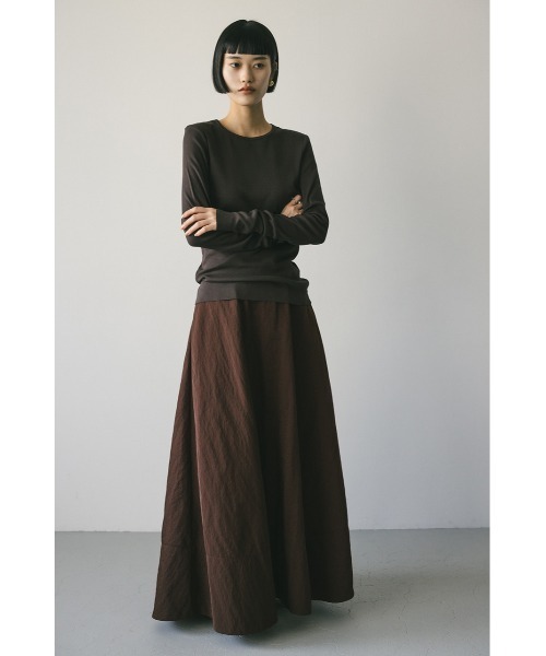 STYLEMIXER(スタイルミキサー)の「ハイゲージテレコスキンロンT(Tシャツ/カットソー・レディース・ホワイト/ブラウン/ブラック/サックスブルー・FREE)」の22枚目の写真