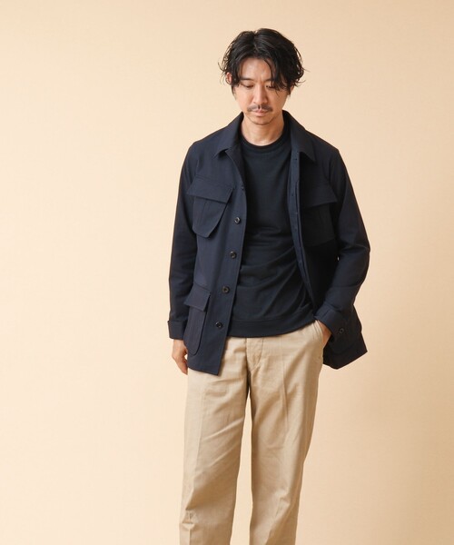 NOLLEY’S（ノーリーズ）の「AXIO吸水速乾 ウォッシャブル ウール長袖Tシャツ（Tシャツ/カットソー・メンズ・ネイビー/グレー/ブラック系その他/ブラック・L/M）」の20枚目の写真