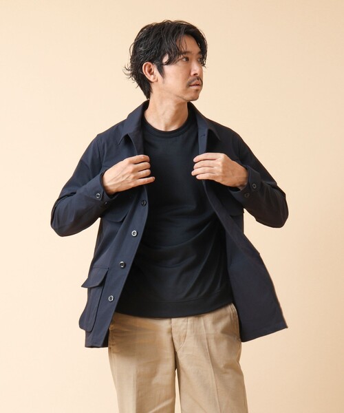 NOLLEY’S（ノーリーズ）の「AXIO吸水速乾 ウォッシャブル ウール長袖Tシャツ（Tシャツ/カットソー・メンズ・ネイビー/グレー/ブラック系その他/ブラック・L/M）」の22枚目の写真