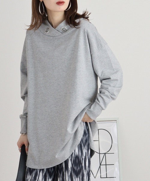 【セール】ハイネックアイレットプルオーバー（Tシャツ/カットソー）｜atONE（アットワン）