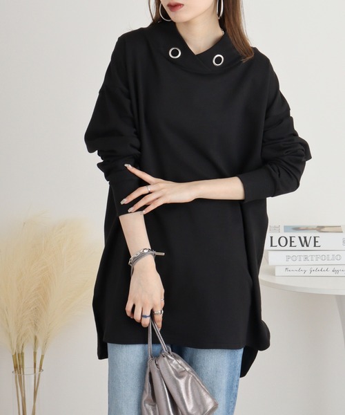 【セール】ハイネックアイレットプルオーバー（Tシャツ/カットソー）｜atONE（アットワン）