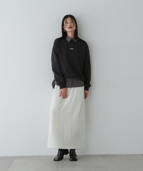 N.（N. Natural Beauty Basic）（エヌエヌナチュラルビューティーベーシック）の「◆スタンダードシャツ（シャツ/ブラウス・レディース・オフホワイト/チャコールグレー/ブルー・MEDIUM）」の8枚目の写真