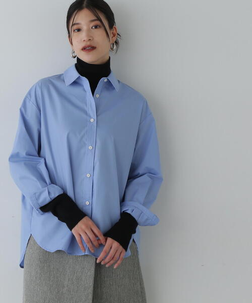 N.（N. Natural Beauty Basic）（エヌエヌナチュラルビューティーベーシック）の「◆スタンダードシャツ（シャツ/ブラウス・レディース・オフホワイト/チャコールグレー/ブルー・MEDIUM）」の17枚目の写真