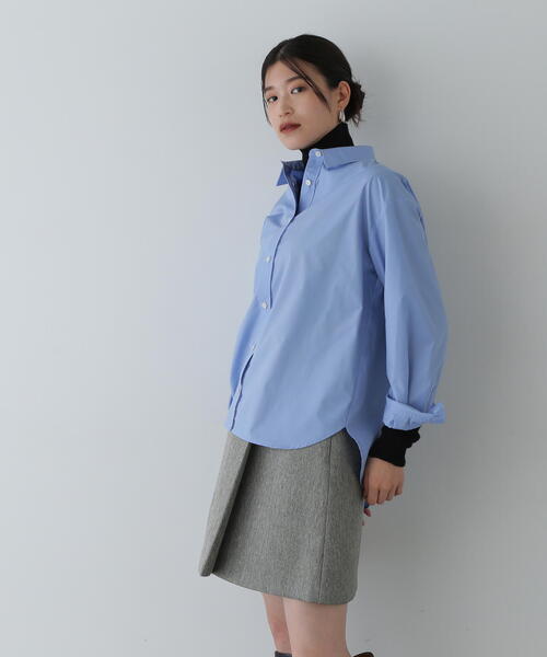 N.（N. Natural Beauty Basic）（エヌエヌナチュラルビューティーベーシック）の「◆スタンダードシャツ（シャツ/ブラウス・レディース・オフホワイト/チャコールグレー/ブルー・MEDIUM）」の18枚目の写真