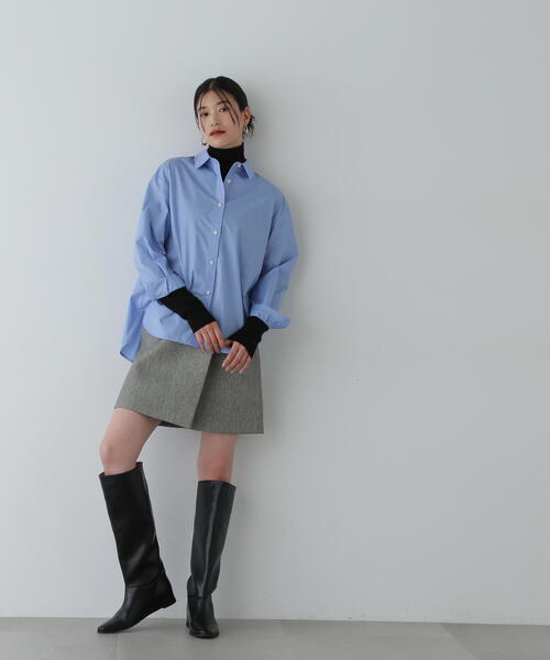 N.（N. Natural Beauty Basic）（エヌエヌナチュラルビューティーベーシック）の「◆スタンダードシャツ（シャツ/ブラウス・レディース・オフホワイト/チャコールグレー/ブルー・MEDIUM）」の19枚目の写真