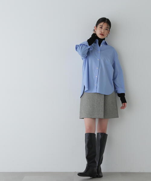 N.（N. Natural Beauty Basic）（エヌエヌナチュラルビューティーベーシック）の「◆スタンダードシャツ（シャツ/ブラウス・レディース・オフホワイト/チャコールグレー/ブルー・MEDIUM）」の20枚目の写真