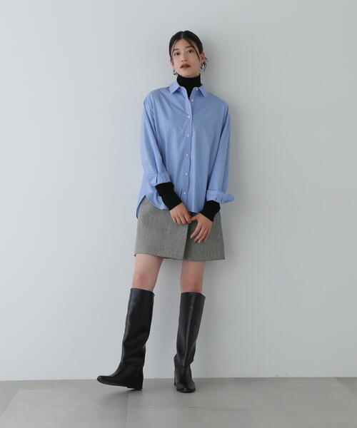 N.（N. Natural Beauty Basic）（エヌエヌナチュラルビューティーベーシック）の「◆スタンダードシャツ（シャツ/ブラウス・レディース・オフホワイト/チャコールグレー/ブルー・MEDIUM）」の21枚目の写真