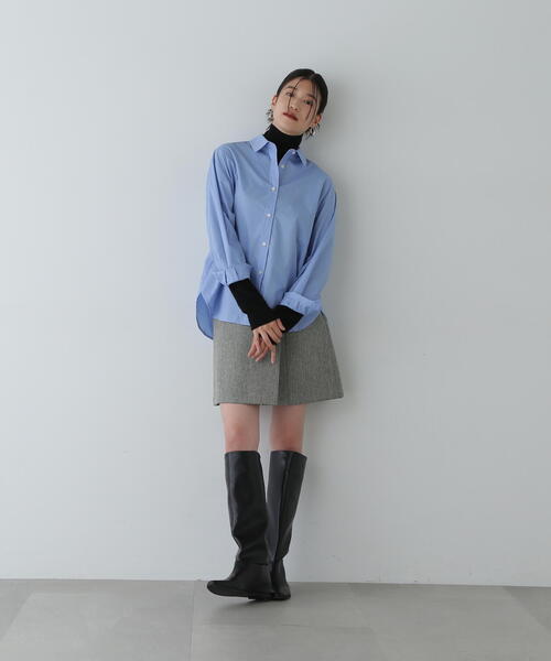 N.（N. Natural Beauty Basic）（エヌエヌナチュラルビューティーベーシック）の「◆スタンダードシャツ（シャツ/ブラウス・レディース・オフホワイト/チャコールグレー/ブルー・MEDIUM）」の22枚目の写真