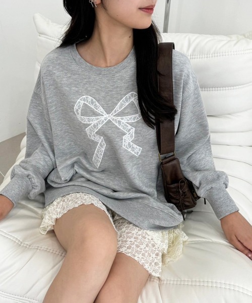 one after another NICE CLAUP（ワンアフターアナザーナイスクラップ）の「アソートスウェット（スウェット・レディース・ライトピンク/オフホワイト/チャコールグレー/杢グレー・FREE）」の3枚目の写真