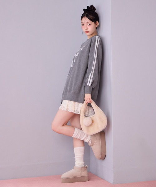 one after another NICE CLAUP（ワンアフターアナザーナイスクラップ）の「アソートスウェット（スウェット・レディース・ライトピンク/オフホワイト/チャコールグレー/杢グレー・FREE）」の6枚目の写真