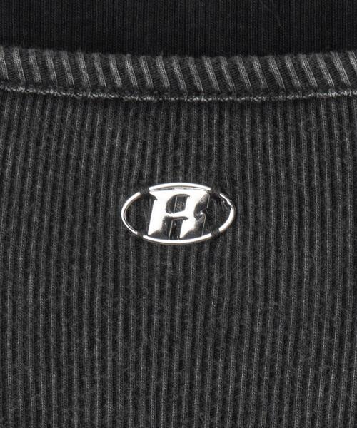 WEGO（ウィゴー）の「WEGO/ヴィンテージウォッシュコルセットデザイントップス（Tシャツ/カットソー・レディース・スミクロ/オフホワイト・FREE）」の19枚目の写真