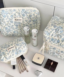 花柄ポーチ 青系 Flowering ポーチ マルチデザイン/ サニタリーポーチ レディース
