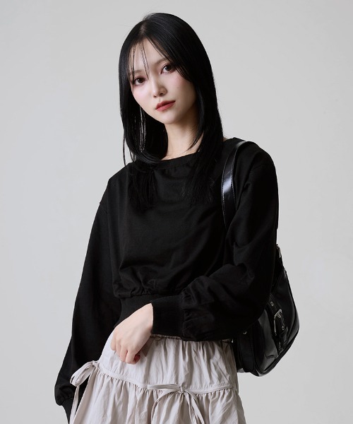 .KOM(ドットコム)の「『.KOM/ドットケーオーエム』オフショルスウェット 長袖 【CN】(スウェット・レディース・アイボリー/ブラック/グレー・FREE)」の6枚目の写真