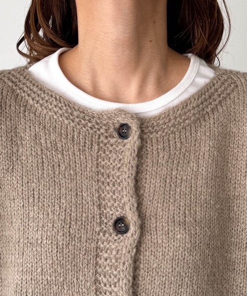 CANAL JEAN（キャナルジーン）の「El mar　アルパカ混クルーネックカーディガン（カーディガン/ボレロ・レディース・アイボリー/ベージュ/カーキ・ONE SIZE）」の13枚目の写真