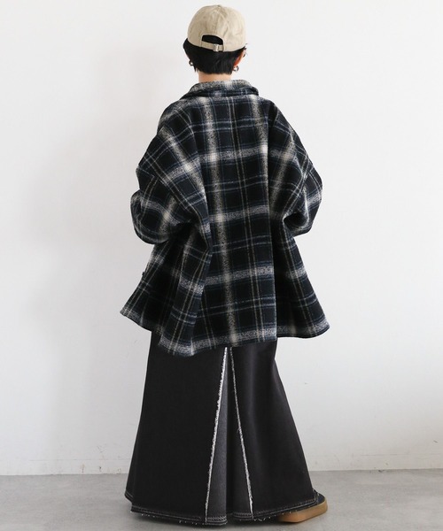 RAGEBLUE（レイジブルー）の「リメイク風/フリンジ切り替えデニムスカート（デニムスカート・レディース・ブラック/ブルー・FREE）」の10枚目の写真