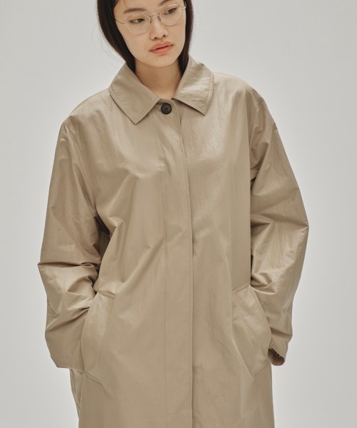 セール】Nylon Soutiencollar Coat（ステンカラーコート