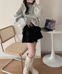 nemne store（ネンネストア）の「《Delfy》ベロアフリルスカート（スカート）」