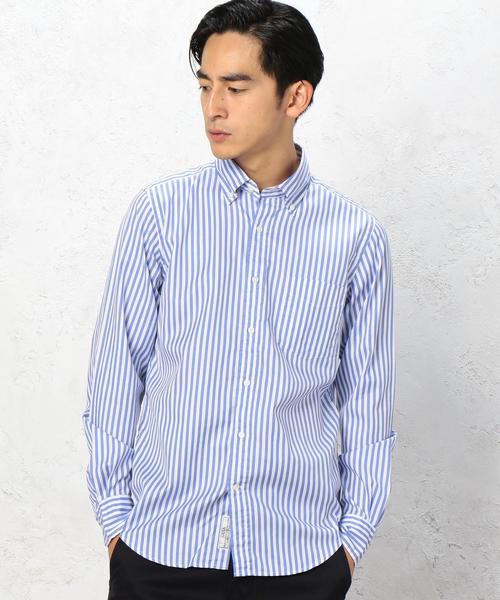 green label relaxing(グリーンレーベルリラクシング)の「□LON/ST GIZA BD シャツ◆(シャツ/ブラウス・メンズ・ネイビー/ライトブルー・SMALL/X-LARGE/LARGE/MEDIUM)」の1枚目の写真