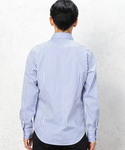 green label relaxing(グリーンレーベルリラクシング)の「□LON/ST GIZA BD シャツ◆(シャツ/ブラウス・メンズ・ネイビー/ライトブルー・SMALL/X-LARGE/LARGE/MEDIUM)」の3枚目の写真