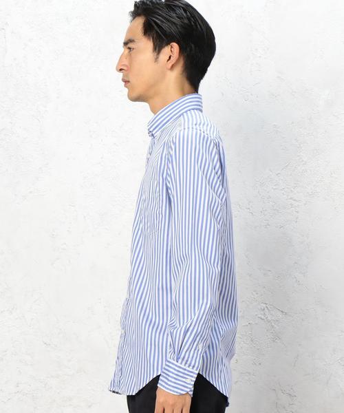 green label relaxing(グリーンレーベルリラクシング)の「□LON/ST GIZA BD シャツ◆(シャツ/ブラウス・メンズ・ネイビー/ライトブルー・SMALL/X-LARGE/LARGE/MEDIUM)」の5枚目の写真