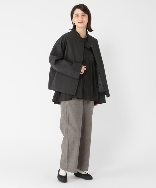 studio CLIP(スタディオクリップ)の「【撥水/防風】スタンドテントラインショートブルゾン(ブルゾン・レディース・ブラウン/ブラック・FREE)」の12枚目の写真