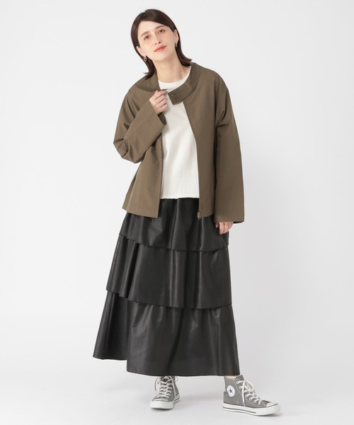 studio CLIP(スタディオクリップ)の「【撥水/防風】スタンドテントラインショートブルゾン(ブルゾン・レディース・ブラウン/ブラック・FREE)」の15枚目の写真