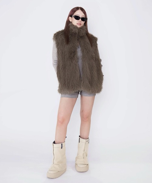 KMG 2wayスタンドカラーファーコート killin' me good INTER FACTORY（インターファクトリー）の「Killin' me good