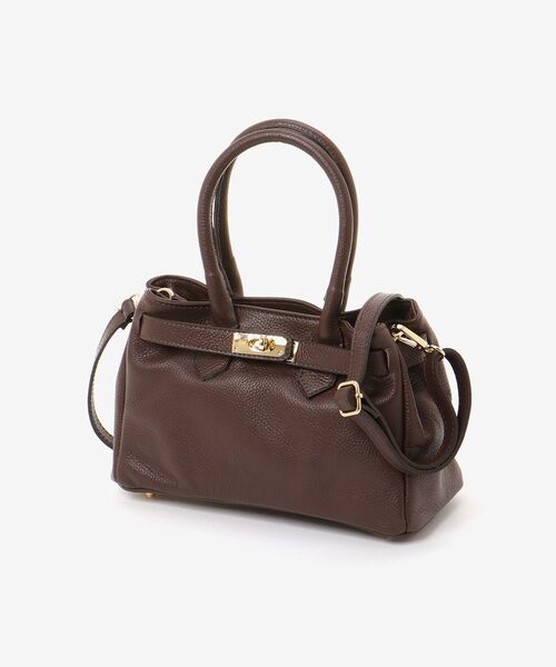 le.coeur blanc（ルクールブラン）の「《一部店舗/WEB限定》AULENTTIバックルベルト付ショルダー（ショルダーバッグ・レディース・ブラック/モカ・FREE）」の3枚目の写真