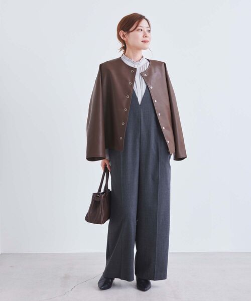 le.coeur blanc（ルクールブラン）の「《一部店舗/WEB限定》AULENTTIバックルベルト付ショルダー（ショルダーバッグ・レディース・ブラック/モカ・FREE）」の4枚目の写真