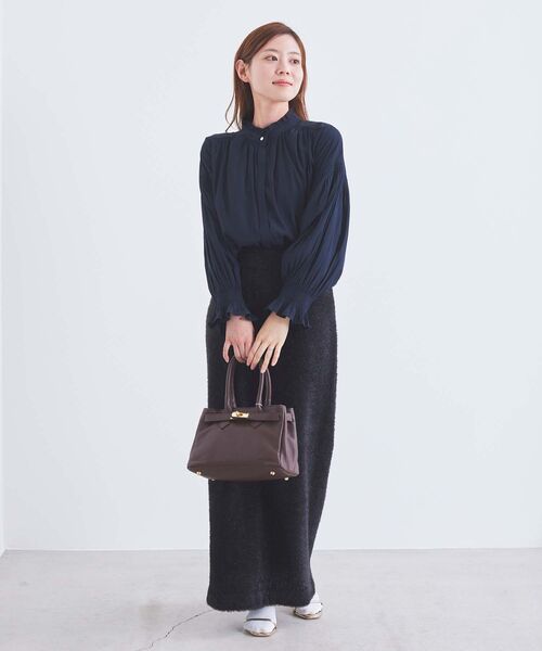 le.coeur blanc（ルクールブラン）の「《一部店舗/WEB限定》AULENTTIバックルベルト付ショルダー（ショルダーバッグ・レディース・ブラック/モカ・FREE）」の12枚目の写真