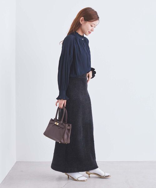 le.coeur blanc（ルクールブラン）の「《一部店舗/WEB限定》AULENTTIバックルベルト付ショルダー（ショルダーバッグ・レディース・ブラック/モカ・FREE）」の14枚目の写真