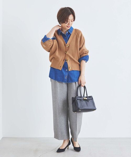 le.coeur blanc（ルクールブラン）の「《一部店舗/WEB限定》AULENTTIバックルベルト付ショルダー（ショルダーバッグ・レディース・ブラック/モカ・FREE）」の19枚目の写真