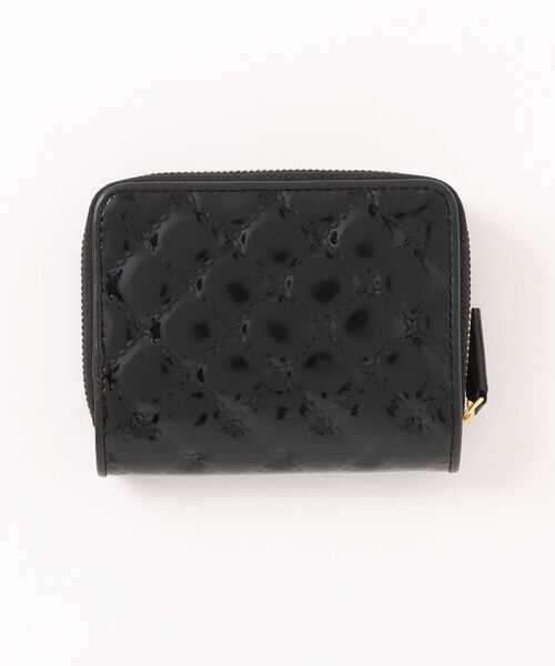 マリークワント　エナメルキルトマルチウォレット ブラック MARY QUANT（マリークワント）の「エナメルキルト マルチ