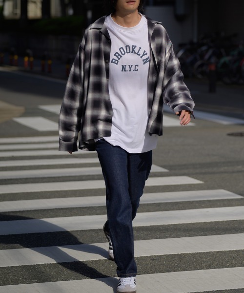 OMNES(オムネス)の「メンズオンブレチェックシャツ(シャツ/ブラウス・メンズ・ブラック・MEDIUM/LARGE)」の3枚目の写真