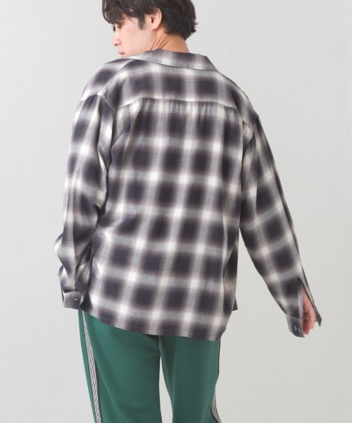 OMNES(オムネス)の「メンズオンブレチェックシャツ(シャツ/ブラウス・メンズ・ブラック・MEDIUM/LARGE)」の17枚目の写真