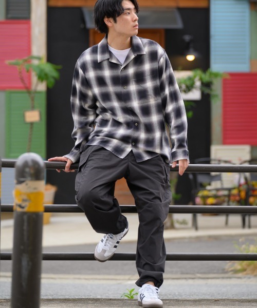 OMNES(オムネス)の「メンズオンブレチェックシャツ(シャツ/ブラウス・メンズ・ブラック・MEDIUM/LARGE)」の19枚目の写真